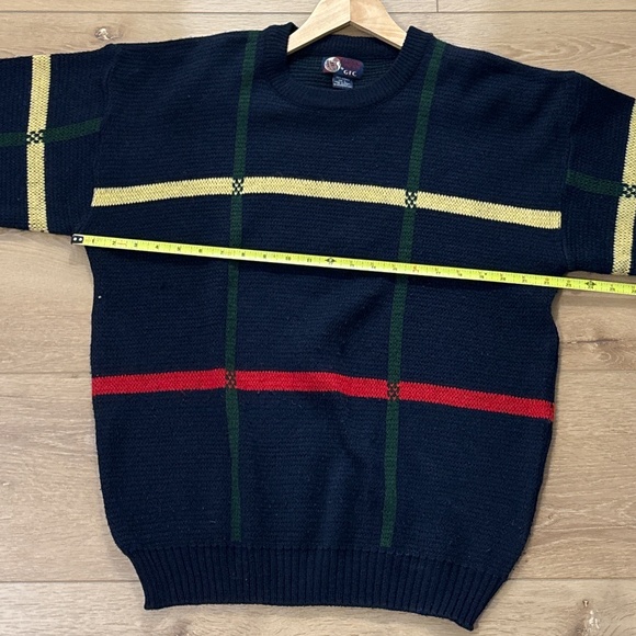 Vintage Trading Company Acrylic Blue Red Green Eclectic Grandpa Sweater - Picture 6 of 6